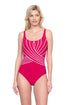 Gottex Embrace V-Neck Surplice One Piece FUCHSIA